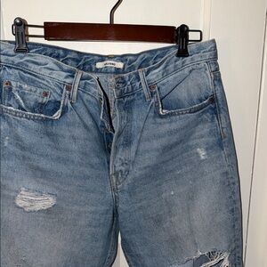 GRLFRND Medium Blue Relaxed Jeans